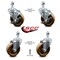 Service Caster 4 Inch High Temp Phenolic Wheel Swivel 12mm Threaded Stem Caster Brake, 2PK SCC-TS20S414-PHSHT-M1215-2-TLB-2 - alternate 1